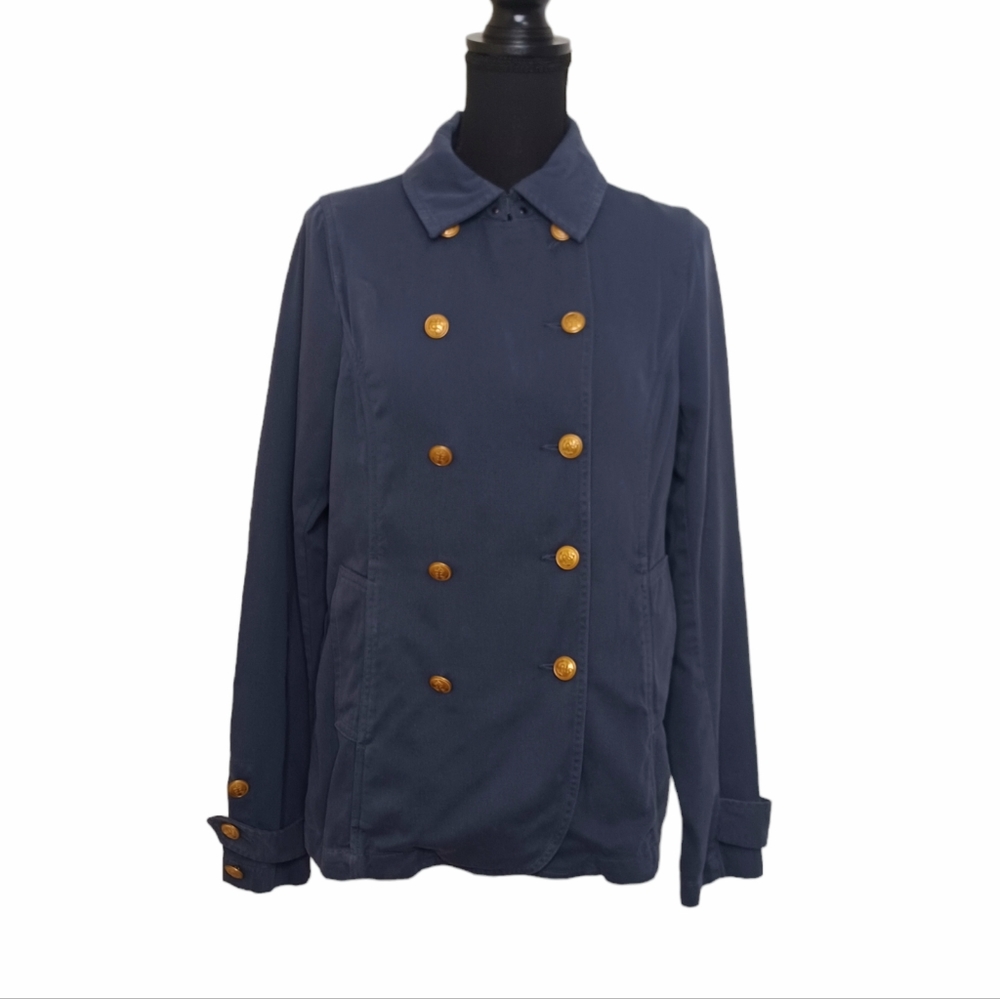 NEW Guideboat Atlantique Twill Double Breasted Pea Coat Women's Sz Sm NWOT